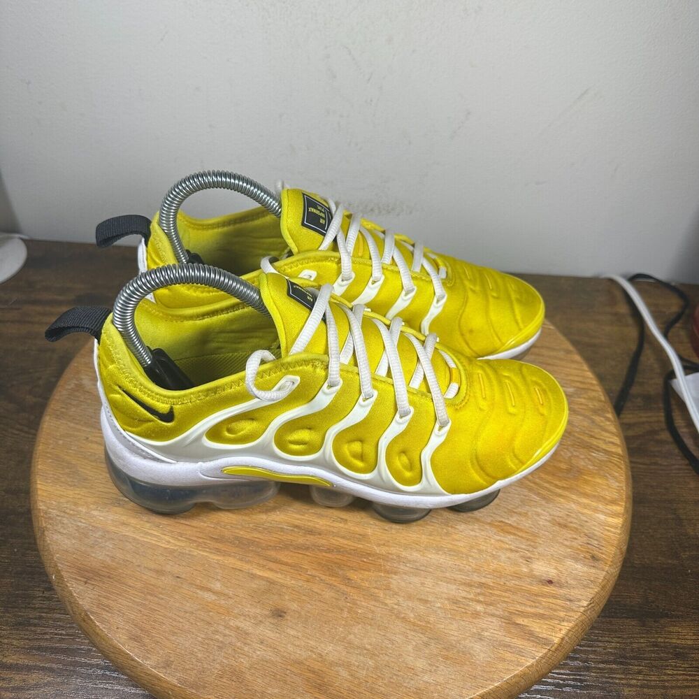 Nike Vapormax Plus Speed Yellow Black Rare White Womens Size 7 CU4907-700